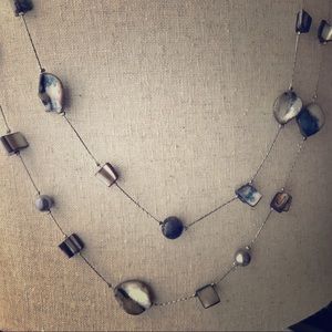 Beaded double necklace